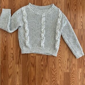 Gray Cable Knit Sweater